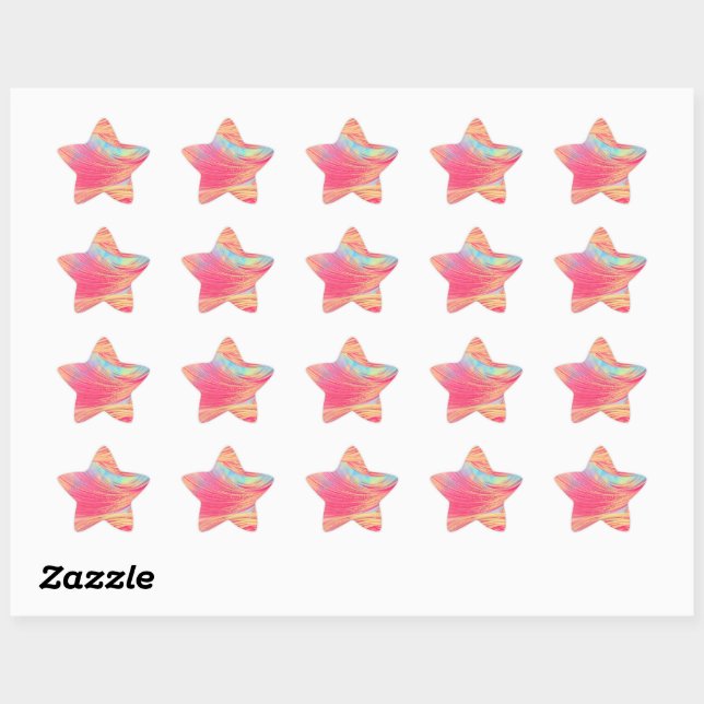 Pegatina En Forma De Estrella Phoenix Feathers - Paint Splatter (Hoja)
