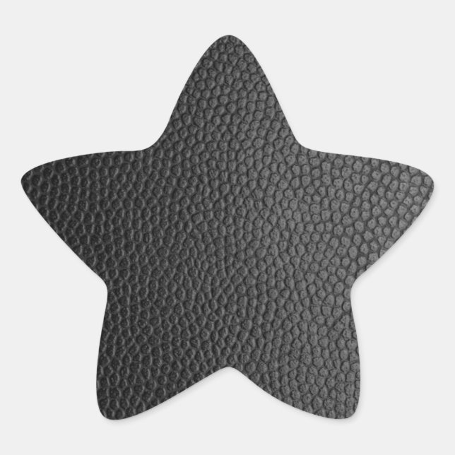 Pegatina En Forma De Estrella Piel de serpiente negra (Anverso)