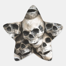 Pegatina En Forma De Estrella Pila De Calaveras