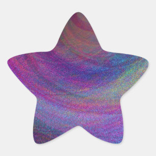 Pegatina En Forma De Estrella Pintura Metálica Simulada Abstracta