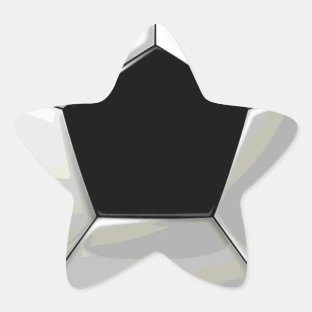 Pegatina En Forma De Estrella Pintura única de fútbol (Anverso)