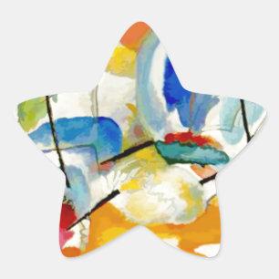 Pegatina En Forma De Estrella PixDezines Kandinsky 1913 Batalla Naval Improv 31