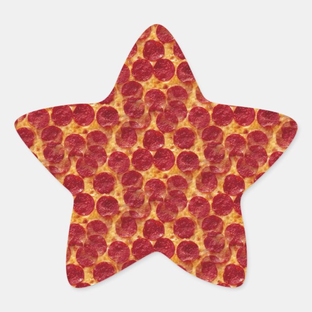 Pegatina En Forma De Estrella pizza (Anverso)