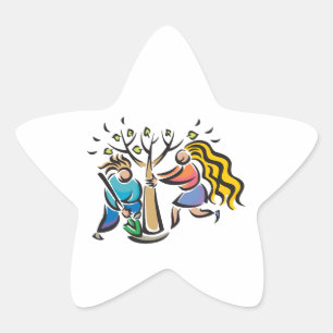 Pegatina En Forma De Estrella Plantar un árbol