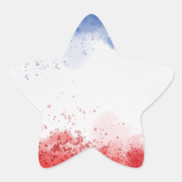 Pegatina En Forma De Estrella Plantas azules rojas