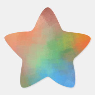 Pegatina En Forma De Estrella Plantilla elegante moderna en blanco de arte abstr