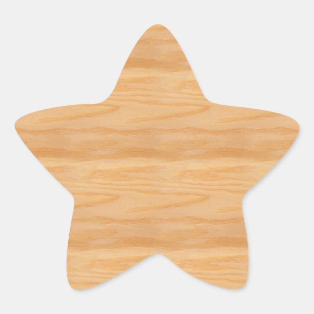 Pegatina En Forma De Estrella Plantilla elegante y moderna de diseño de madera e (Anverso)