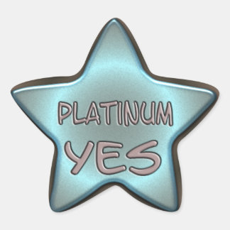 Pegatina En Forma De Estrella Platino Sí