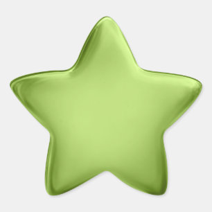 Pegatina En Forma De Estrella Premio de medalla de estrella de jelly verde lindo