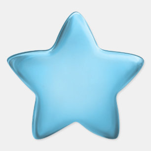 Pegatina En Forma De Estrella Premio Medalla Estrella de Gelatina Azul Linda 3D