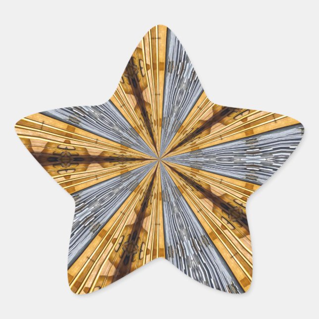 Pegatina En Forma De Estrella Primitivo futurista (Anverso)