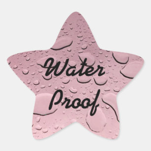 Pegatina En Forma De Estrella Prueba de agua Splash Rosa libre Oro Drogas rosada