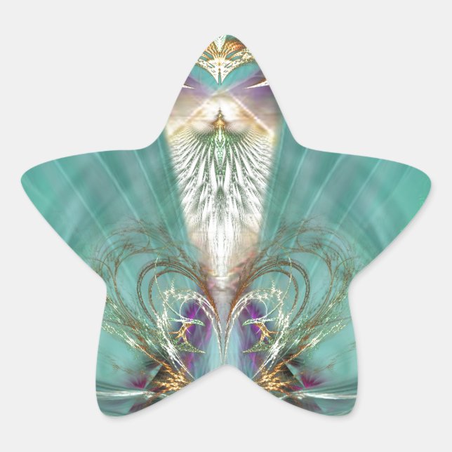 Pegatina En Forma De Estrella Puerta cardíaca superior (Anverso)