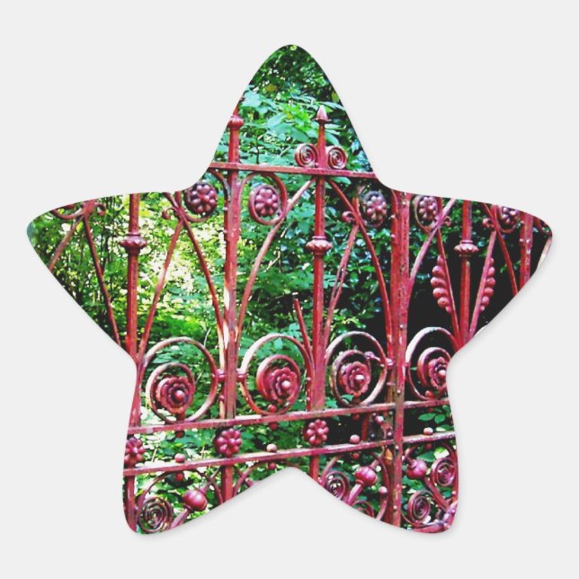 Pegatina En Forma De Estrella Puerta de campo de fresa, Liverpool UK (Anverso)