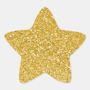 Pegatina En Forma De Estrella PURE GOLD Splatt Pattern + tu texto / foto