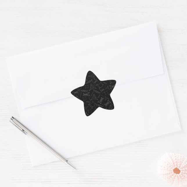 Pegatina En Forma De Estrella Purim (Sobre)