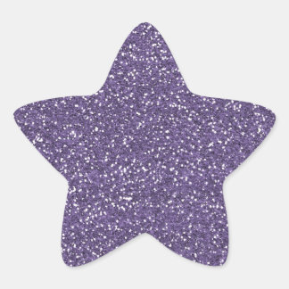 Pegatina En Forma De Estrella Purple Faux Purpurina
