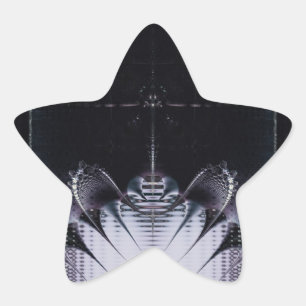 Pegatina En Forma De Estrella Púrpura abstracto