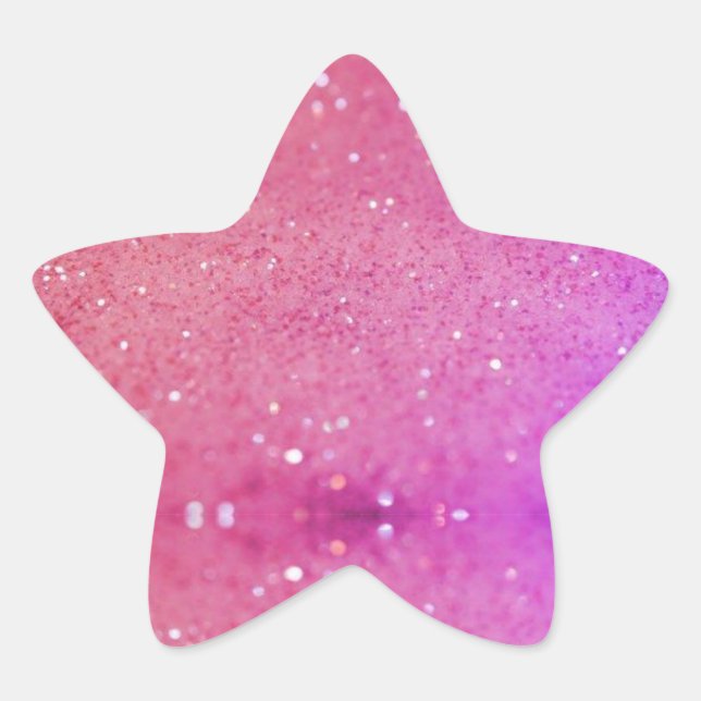 Pegatina En Forma De Estrella Purpurina (Anverso)
