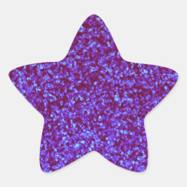 Pegatina En Forma De Estrella Purpurina azul verde azulado púrpura