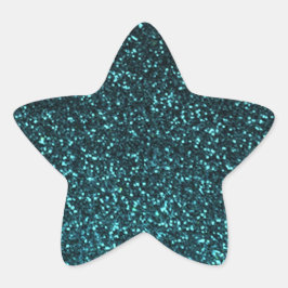 Pegatina En Forma De Estrella purpurina brillante negro azul verde azulado