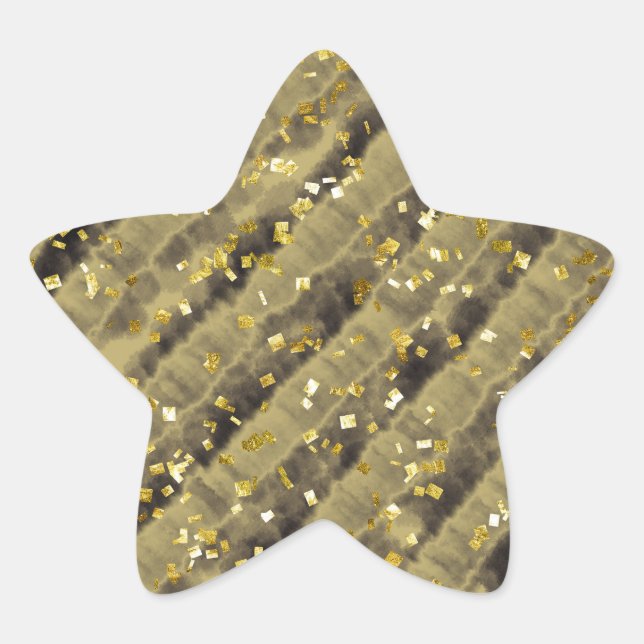 Pegatina En Forma De Estrella Purpurina de tinte (Anverso)