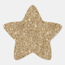 Pegatina En Forma De Estrella Purpurina Gold Glam