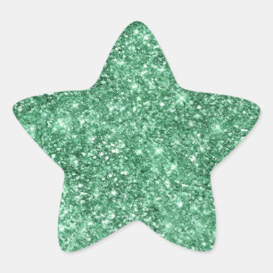 Pegatina En Forma De Estrella Purpurina Green Sparkle