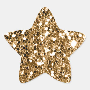 Pegatina En Forma De Estrella Purpurina Look Solid Gold Sparkle