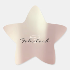 Pegatina En Forma De Estrella Purpurina parca monograma negro Rubor 16