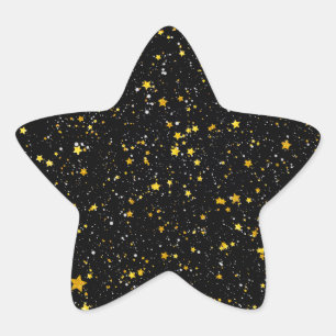 Pegatina En Forma De Estrella Purpurina Stars3 - Negro del oro