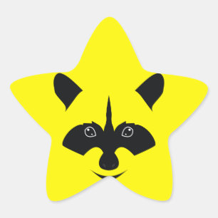 Pegatina En Forma De Estrella Raccoon