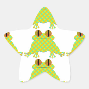 Pegatina En Forma De Estrella Rana Cute