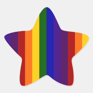 Pegatina En Forma De Estrella Rayas arcoiris