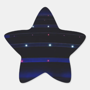 Pegatina En Forma De Estrella Rayas de luz azul bonito