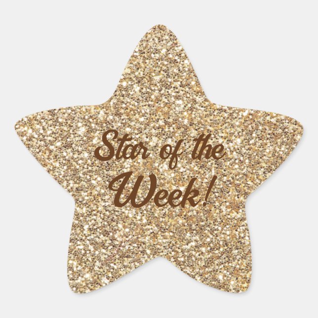 Pegatina En Forma De Estrella Recompensa de estudiante de Estrella con Brillo Do (Anverso)