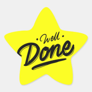 Pegatina En Forma De Estrella Recompensa estudiantil Neon Yellow Bien Hecho