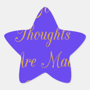 Pegatina En Forma De Estrella Reflexiones Dichosas: Buenos Pensamientos de Amor