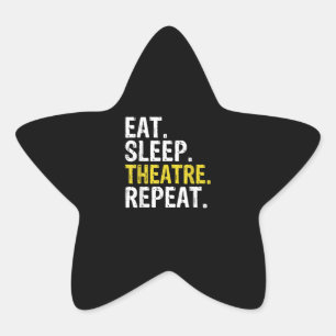 Pegatina En Forma De Estrella Regalo de actor repetitivo del teatro del sueño
