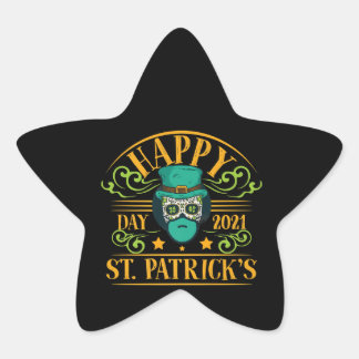 Pegatina En Forma De Estrella Regalo del Día del Azúcar de Leprechaun