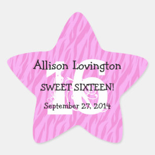 Pegatina En Forma De Estrella Regalo S01 de la celebración del cumpleaños de la
