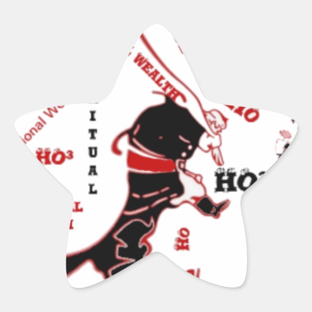 Pegatina En Forma De Estrella Regalo secreto Santa - Prosperidad y Riqueza (Anverso)