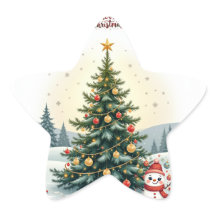 Regalos de árbol de navidad de color de nieve de c