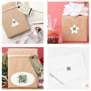 Pegatina En Forma De Estrella Regalos del Día de la Madre Green Best Mom Ever