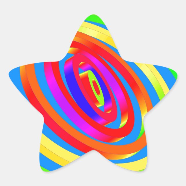 Pegatina En Forma De Estrella Resumen de arte (Anverso)