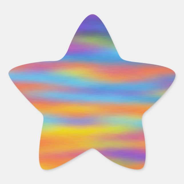 Pegatina En Forma De Estrella Resumen de arte del cielo del desierto Sunset (Anverso)