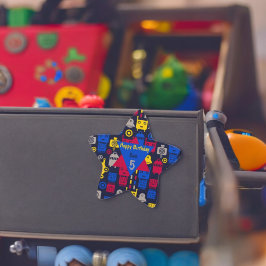 Pegatina En Forma De Estrella Robots Aliens Personalizado