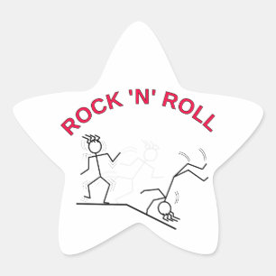 Pegatina En Forma De Estrella Rock 'N' Roll