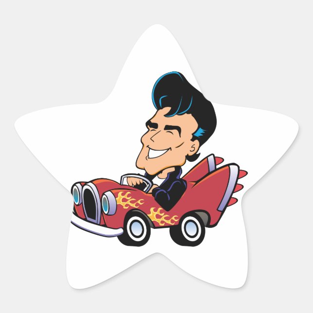 Pegatina En Forma De Estrella Rodder en caliente (Anverso)