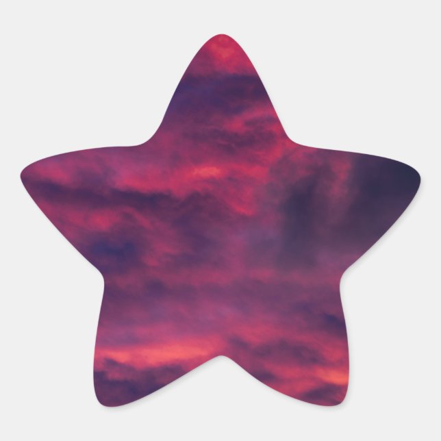 Pegatina En Forma De Estrella rojo de agosto (Anverso)